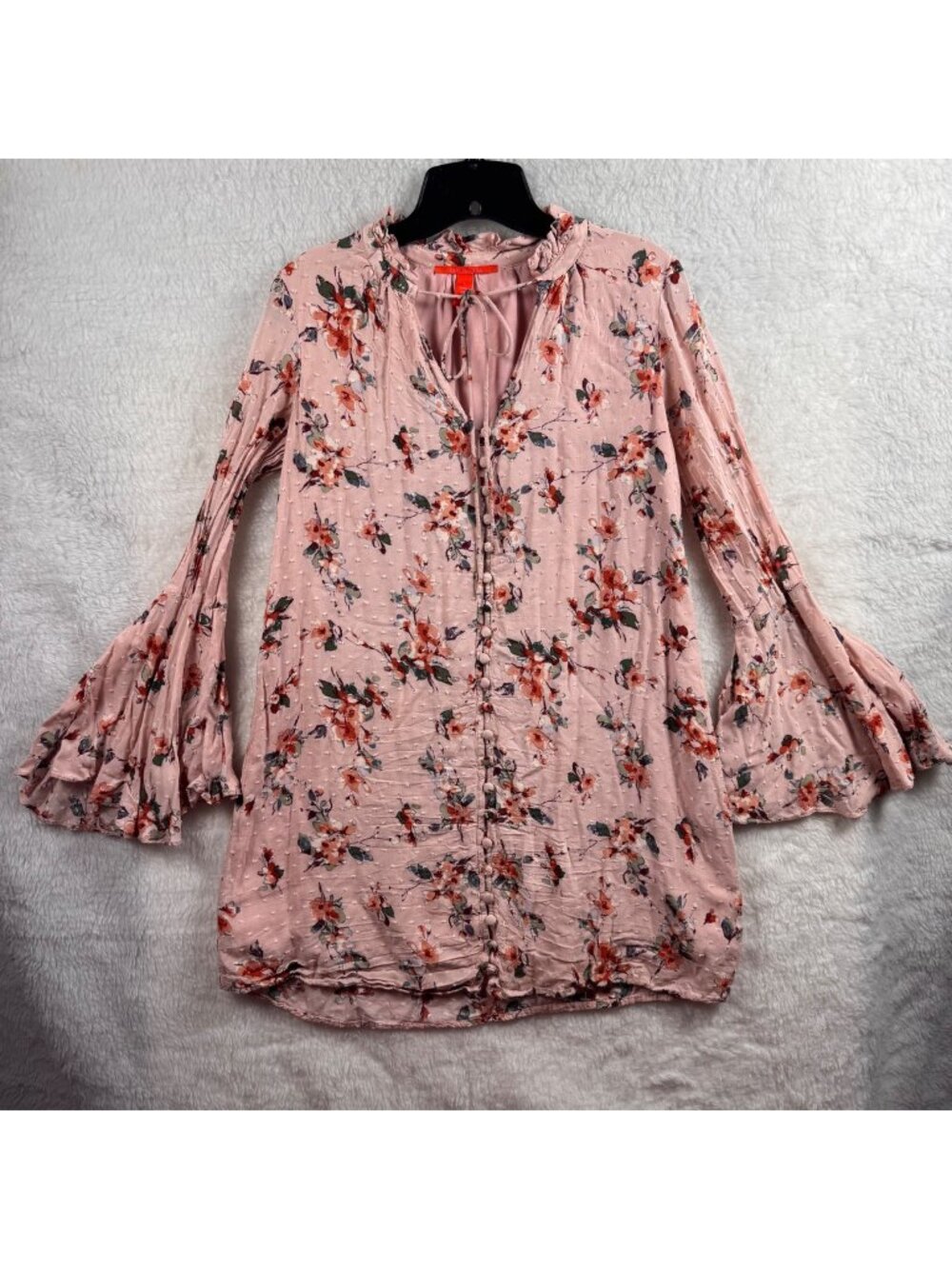 Chelsea & Violet Pink small Floral Bell Sleeve Dress romantic girly feminine